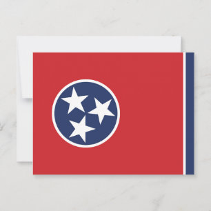 Tennessee State Flag Three Stars Blue Circle Postcard