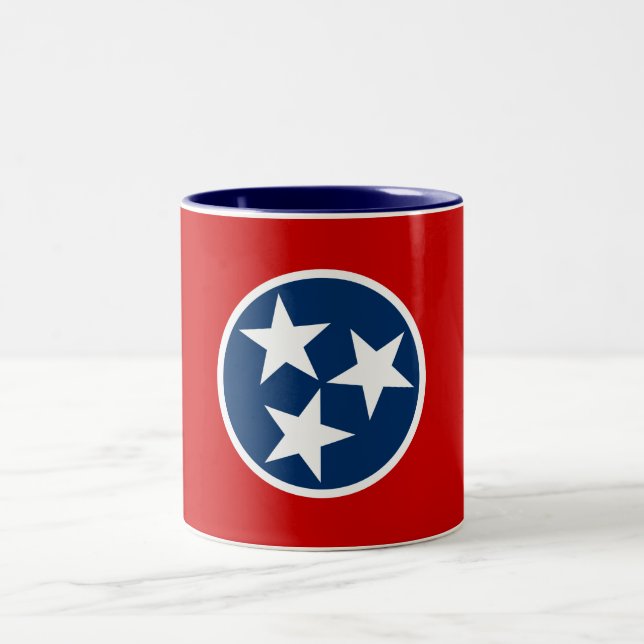 Tennessee State Flag Two-Tone Coffee Mug (Center)