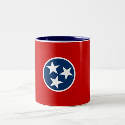 Tennessee State Flag Two_Tone Coffee Mug