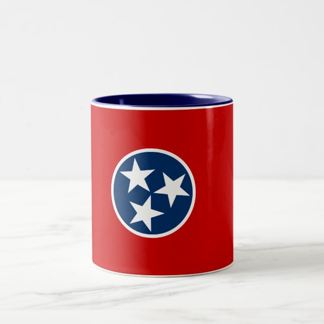 Tennessee State Flag Two-Tone Coffee Mug (Center)