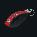 Tennessee State Flag Wrist Keychain<br><div class="desc">Patriotic Tennessee state flag.</div>