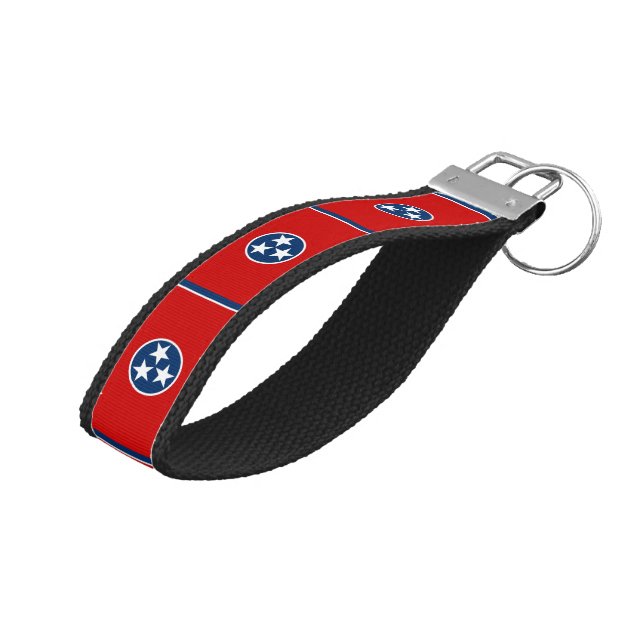 Tennessee State Flag Wrist Keychain (Angled Up)