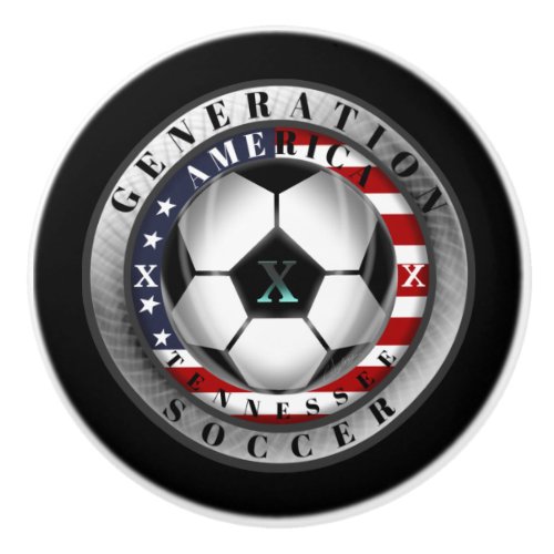 Tennessee State Generation X American Soccer Ceramic Knob