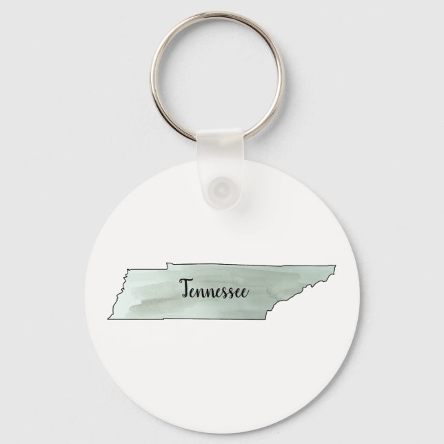 Tennessee State Illustration Painting Keychain (Front)