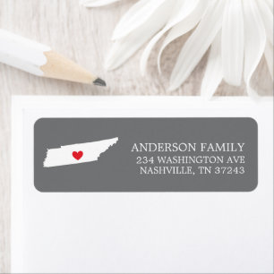 TENNESSEE State   Moving Return Address Label