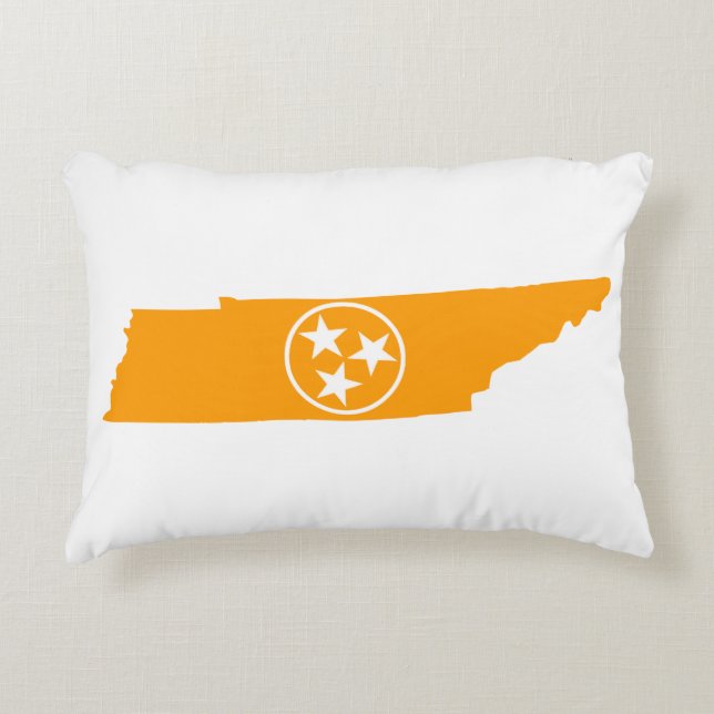 Tennessee State Orange Decorative Pillow (Front)