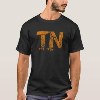 Tennessee State Outline TN Orange Est 1796 Fan Gif T-Shirt