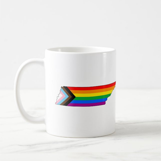 Tennessee State Pride LGBTQ Progress Pride Coffee Mug (Left)