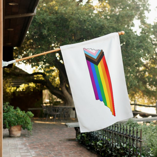 Tennessee State Pride LGBTQ Progress Pride House Flag (In SItu)