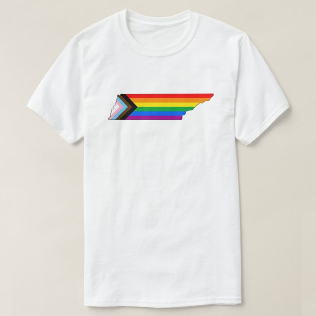 Tennessee State Pride LGBTQ Progress Pride T-Shirt (Design Front)