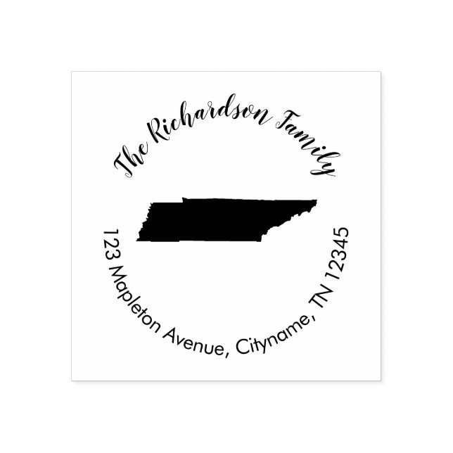 Tennessee state return address rubber stamp (Imprint)