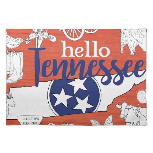 Tennessee State Symbols Volunteer State Images Cloth Placemat