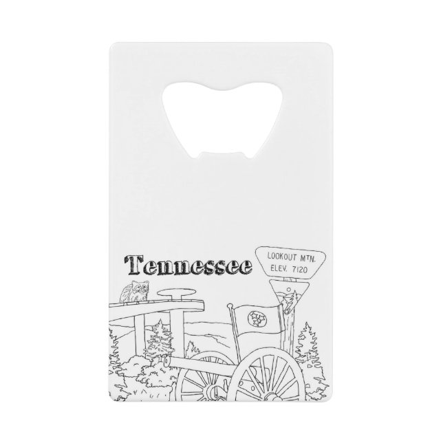 Tennessee State Symbols Volunteer State Images Credit Card Bottle Opener (Front)