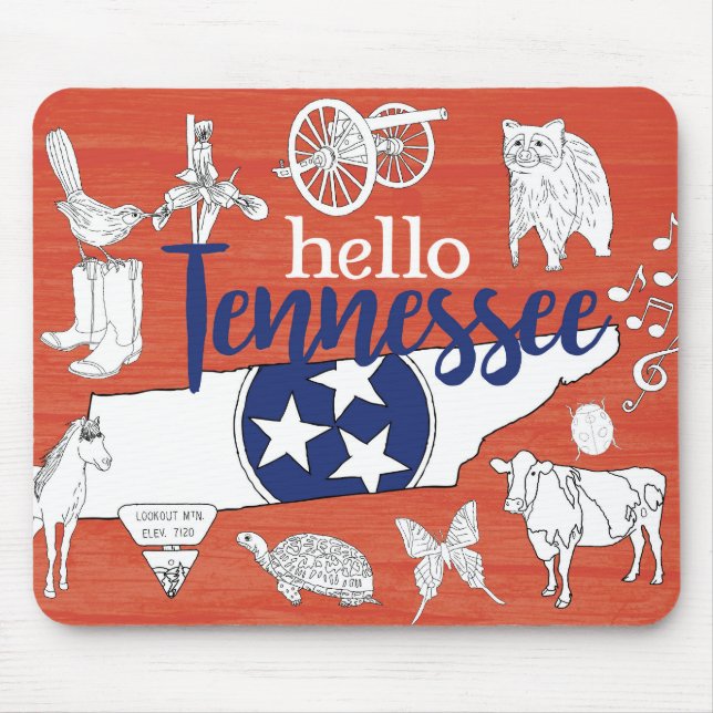Tennessee State Symbols Volunteer State Images Mouse Pad (Front)