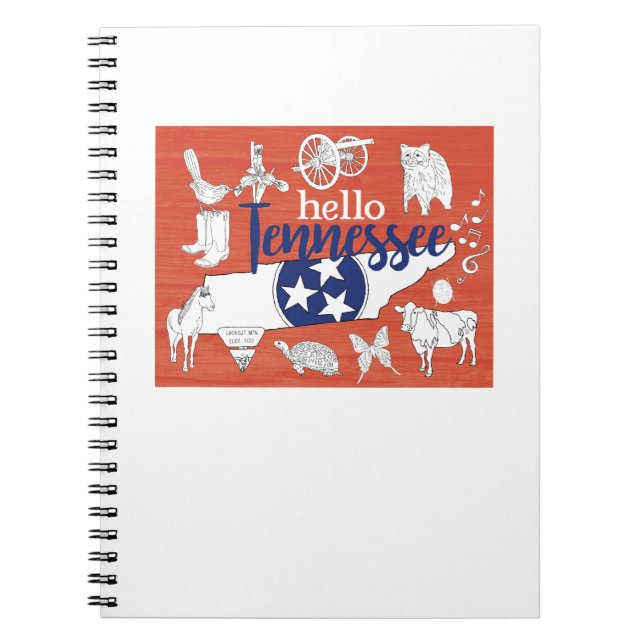 Tennessee State Symbols Volunteer State Images Notebook (Front)