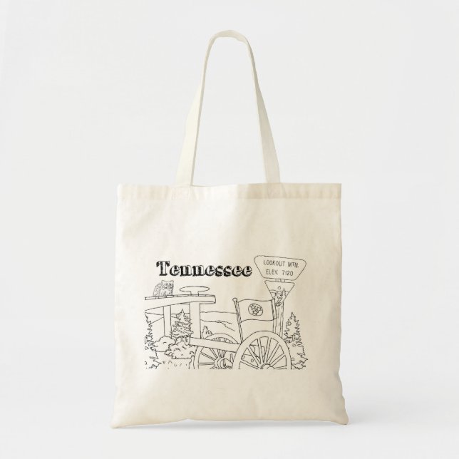 Tennessee State Symbols Volunteer State Images Tote Bag (Front)