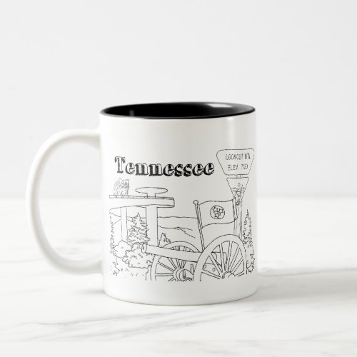 Tennessee State Symbols Volunteer State Images Two_Tone Coffee Mug