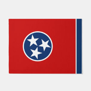 Tennessee State & Tennessee Flag /USA Doormat