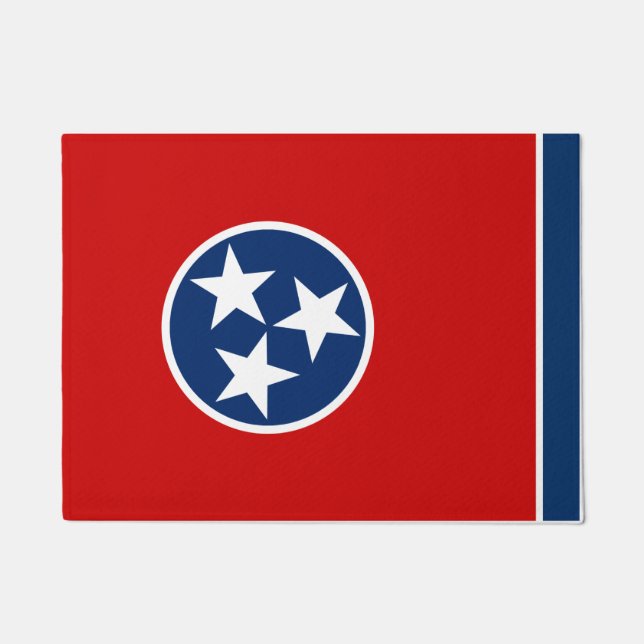 Tennessee State & Tennessee Flag /USA Doormat (Front)