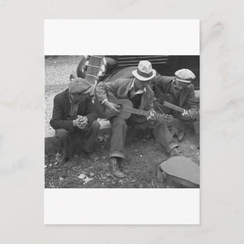 Tennessee Street Musicians 1930s Postcard