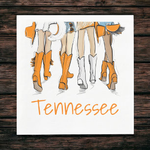 Tennessee Tailgate Girls Cocktail Game Day Napkins