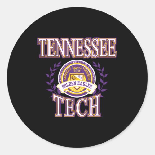 Tennessee Tech Golden Eagles Laurels Classic Round Sticker