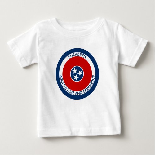 Tennessee The Volunteer State Personalized Flag Baby T_Shirt