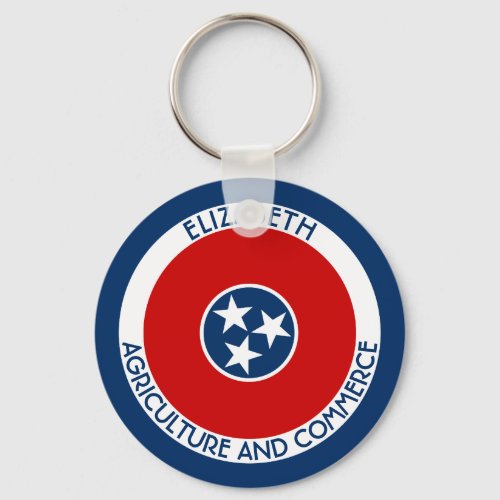 Tennessee The Volunteer State Personalized Flag Keychain