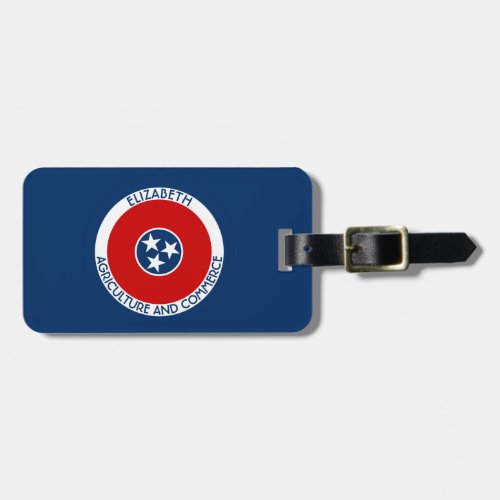 Tennessee The Volunteer State Personalized Flag Luggage Tag