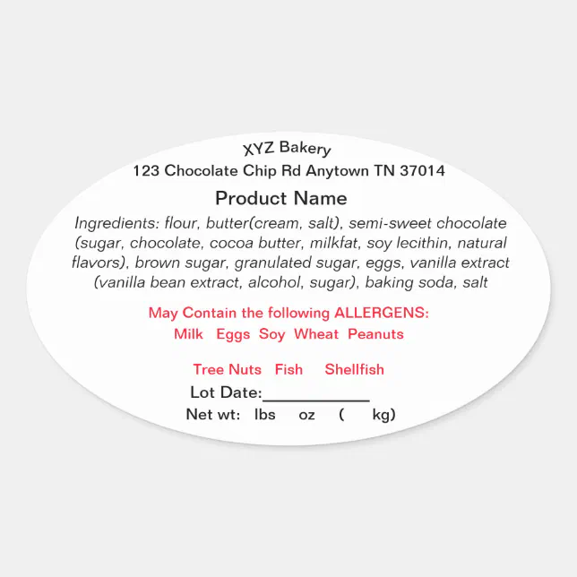 TENNESSEE TN Cottage Food Law Product Label Zazzle tennessee-tn-cottage-food-law-product-label-zazzle