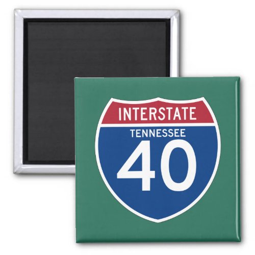 Tennessee TN I_40 Interstate Highway Shield _ Magnet