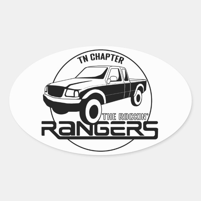 Tennessee, TN - Rockin’ Rangers Chapter Oval Sticker (Front)