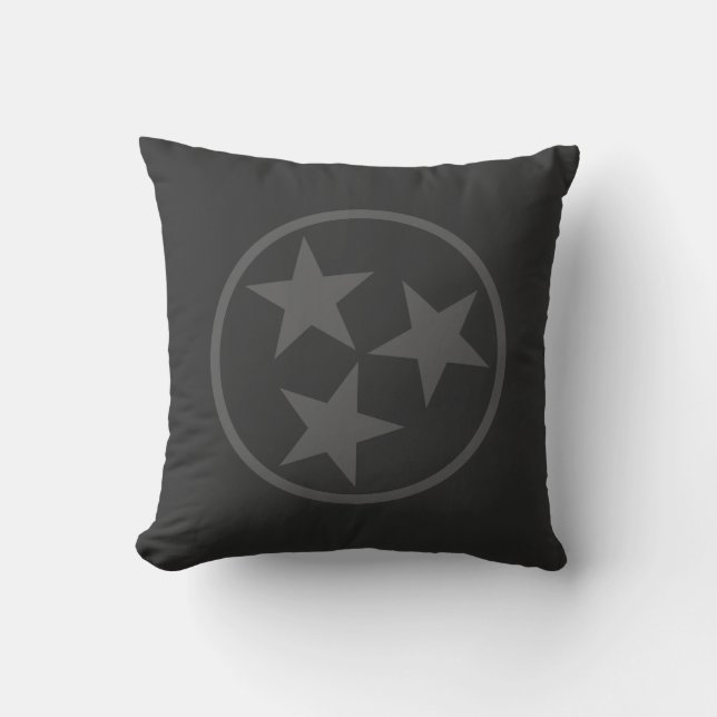 Tennessee Tristar Blackout Throw Pillow (Front)