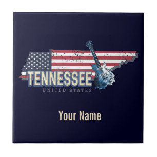 Tennessee United States Retro State Vintage USA Ceramic Tile