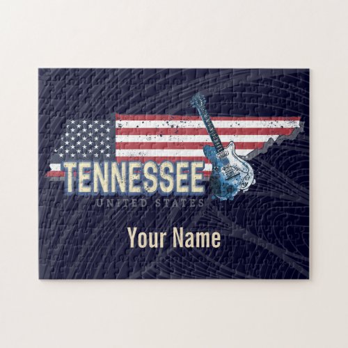 Tennessee United States Retro State Vintage USA Jigsaw Puzzle