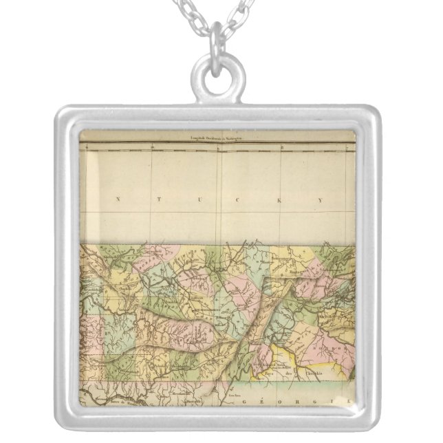 Tennessee US Silver Plated Necklace (Front)