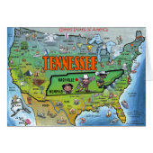 Tennessee USA Map (Front Horizontal)