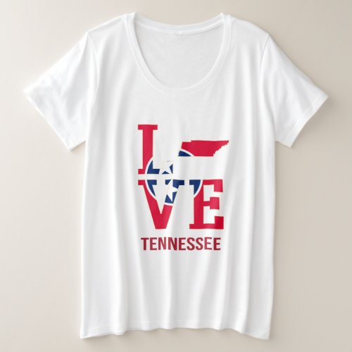 Tennessee USA State Love Plus Size T_Shirt