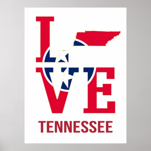 Tennessee USA State Love Poster