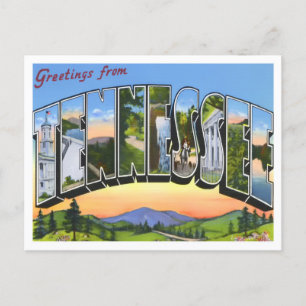 Tennessee Vintage Big Letters Postcard