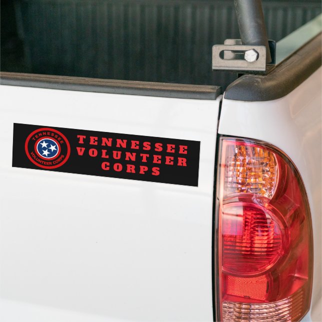 Tennessee Volunteer Corps  Bumper Sticker (On Truck)