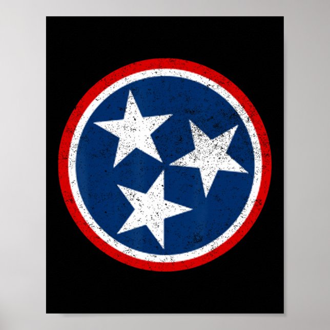Tennessee Volunteer State - Distressed Tristar Fla Poster (Front)