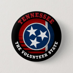 TENNESSEE VOLUNTEER STATE FLAG BUTTON