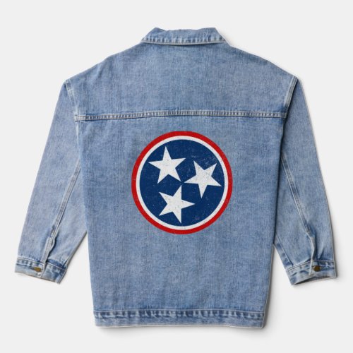 Tennessee Volunteer State Flag  Denim Jacket