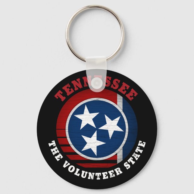 TENNESSEE VOLUNTEER STATE FLAG KEYCHAIN (Front)