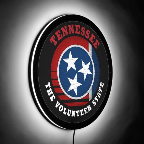 TENNESSEE VOLUNTEER STATE FLAG LED SIGN