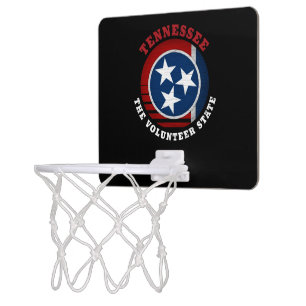 TENNESSEE VOLUNTEER STATE FLAG MINI BASKETBALL HOOP