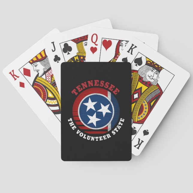 TENNESSEE VOLUNTEER STATE FLAG POKER CARDS (Back)