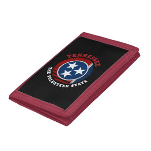 TENNESSEE VOLUNTEER STATE FLAG TRIFOLD WALLET
