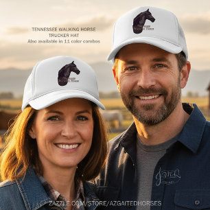 Tennessee Walker Gaited Horse Illustration Trucker Hat